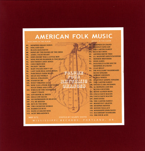 Harry Smith – Anthology Of American Folk Music (2014 COLLECTION, Limited Edition 8x Vinyl, LP, Compilation, Reissue, Remastered) - new vinyl
