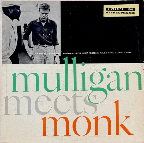 Thelonious Monk And Gerry Mulligan – Mulligan Meets Monk (1959 - USA - G+) - USED vinyl