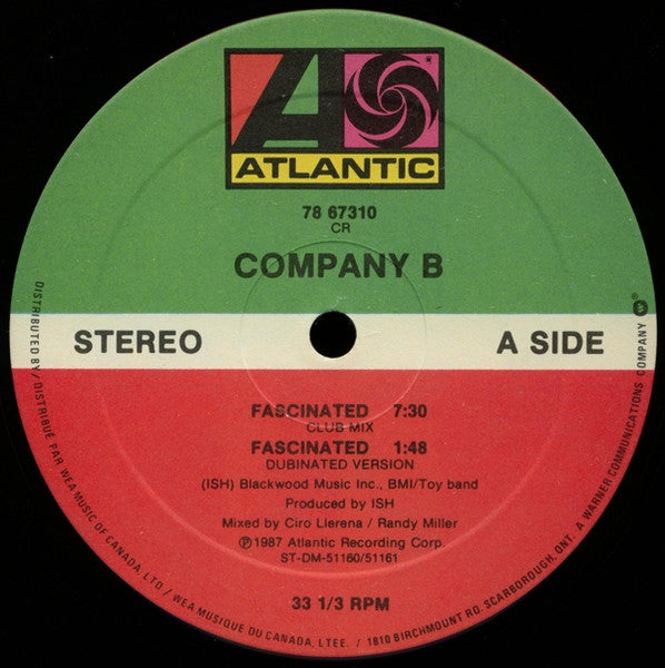 Company B – Fascinated (1987 - CAN - VG) - USED vinyl