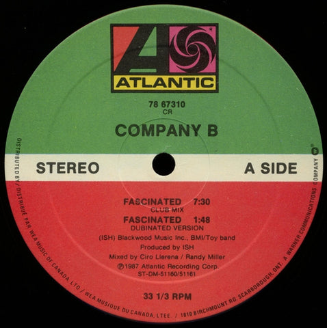 Company B – Fascinated (1987 - CAN - VG) - USED vinyl