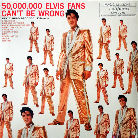 Elvis Presley – 50,000,000 Elvis Fans Can't Be Wrong - Elvis' Gold Records Volume 2 - new vinyl