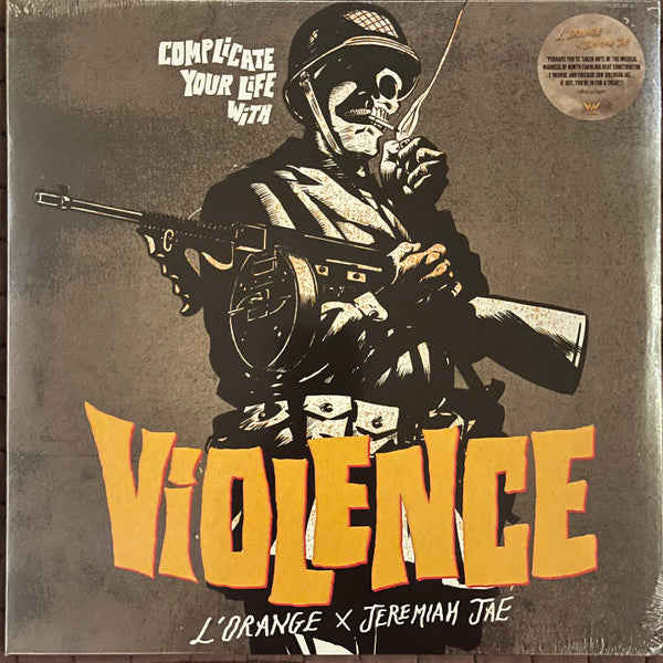L'Orange x Jeremiah Jae - Complicate Your Life With Violence (2019 - USA - Clear w/ Orange & Black Splatter - Near Mint) - USED vinyl