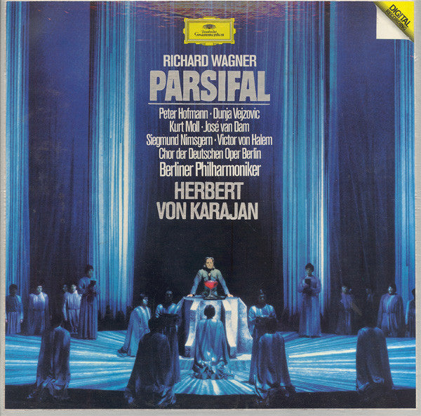 Richard Wagner, Peter Hofmann • Dunja Vejzović • Kurt Moll • José van Dam • Siegmund Nimsgern • Victor von Halem, Chor Der Deutschen Oper Berlin, Berliner Philharmoniker, Herbert von Karajan ‎– Parsifal  (EUROPE - 1981 - VG+) - USED vinyl