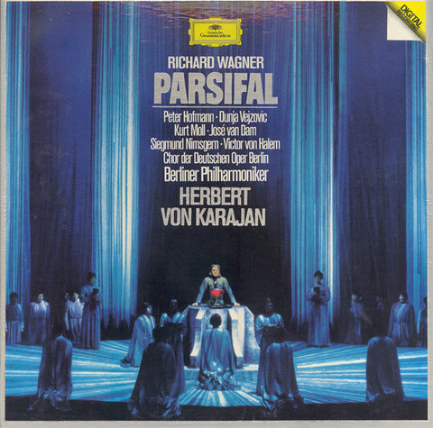 Richard Wagner, Peter Hofmann • Dunja Vejzović • Kurt Moll • José van Dam • Siegmund Nimsgern • Victor von Halem, Chor Der Deutschen Oper Berlin, Berliner Philharmoniker, Herbert von Karajan ‎– Parsifal  (EUROPE - 1981 - VG+) - USED vinyl