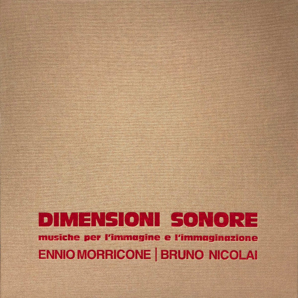 Ennio Morricone/ Bruno Nicolai – Dimensioni Sonore - Musiche Per L'Immagine E L'Immaginazione (2020 - Italy - Special Edition Handmade Linen Box - Near Mint) - USED vinyl