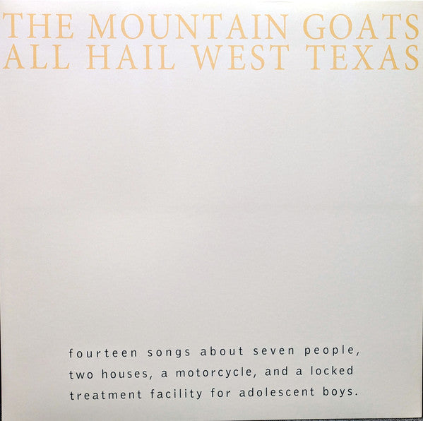 The Mountain Goats – All Hail West Texas - new vinyl