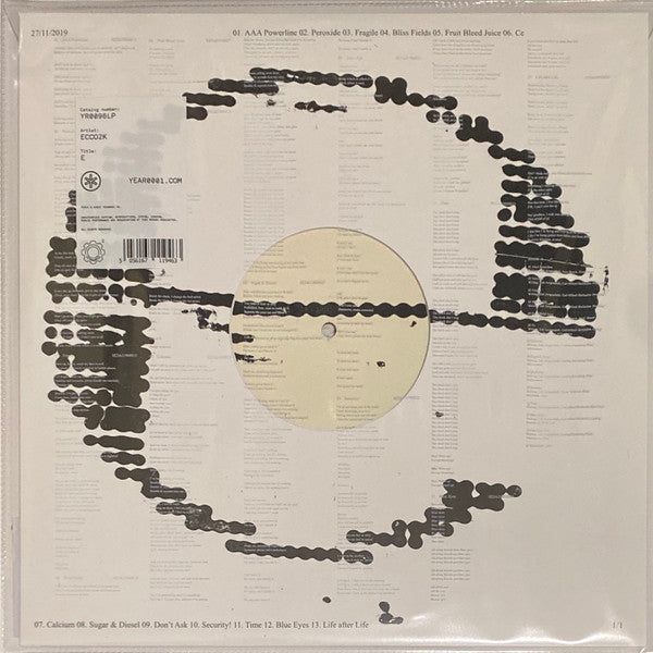 Ecco2k – E (2022 USA Black & White Swirl Vinyl VG+) - USED vinyl