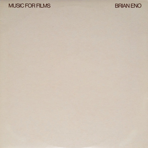 Brian Eno – Music For Films (1980 - CAN - NM) - USED vinyl