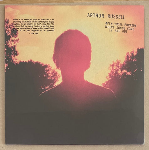 Arthur Russell – Open Vocal Phrases Where Songs Come In And Out  - new vinyl