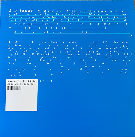 Autechre – Quaristice - new vinyl