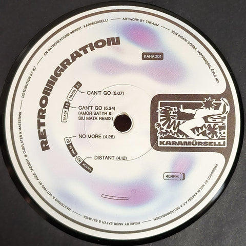 Retromigration - Can't Go (12" EP) - new vinyl