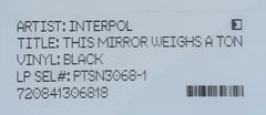Interpol – This Mirror Weighs A Ton - new vinyl
