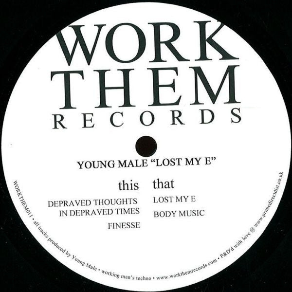 Young Male – Lost My E EP (2013 - UK - VG) - USED vinyl