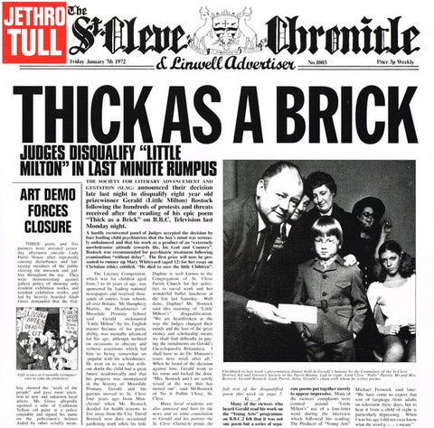 Jethro Tull – Thick As A Brick (2015 - EUR - NM) - USED vinyl