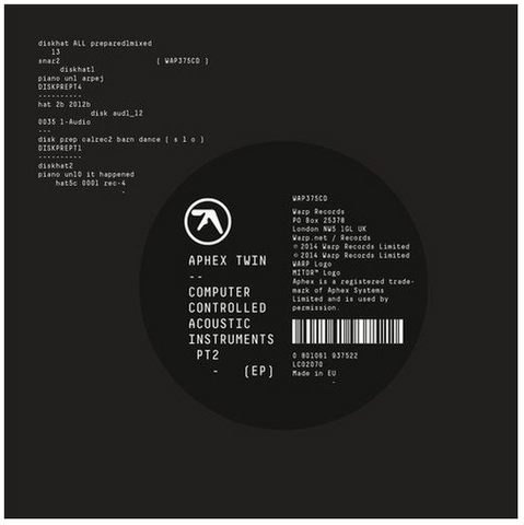 Aphex Twin - Computer Controlled Acoustic Intruments Pt2 - new  vinyl