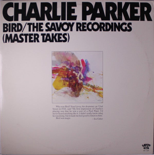 Charlie Parker ‎– Bird / The Savoy Recordings (Master Takes) - used vinyl