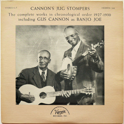 Cannon's Jug Stompers - The Complete Works In Chronological Order 1927-1930 (1975 - USA - 2LP - Near Mint) USED vinyl