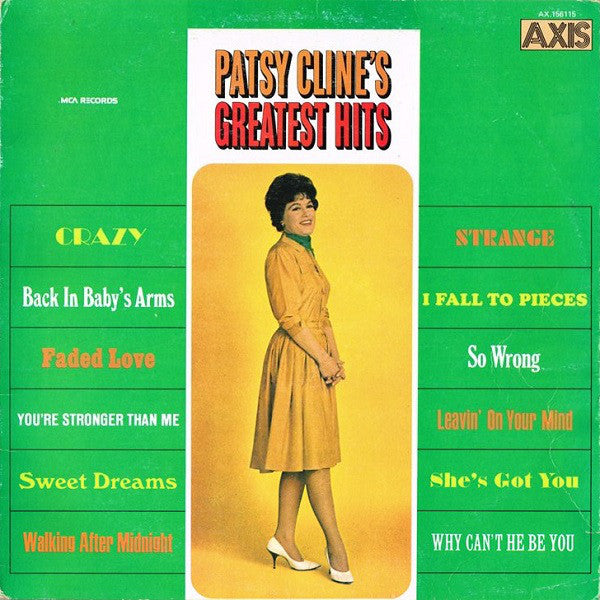 Patsy Cline ‎– Patsy Cline's Greatest Hits - new vinyl
