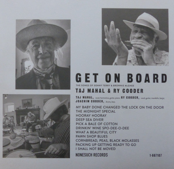 Taj Mahal & Ry Cooder – Get On Board (The Songs Of Sonny Terry & Brownie McGhee) - new vinyl